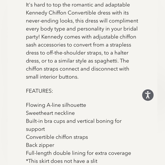 NWT Revelry Kennedy Chiffon Convertible Maxi Dress In Mauve 46” Length Size 12 - Picture 3 of 12